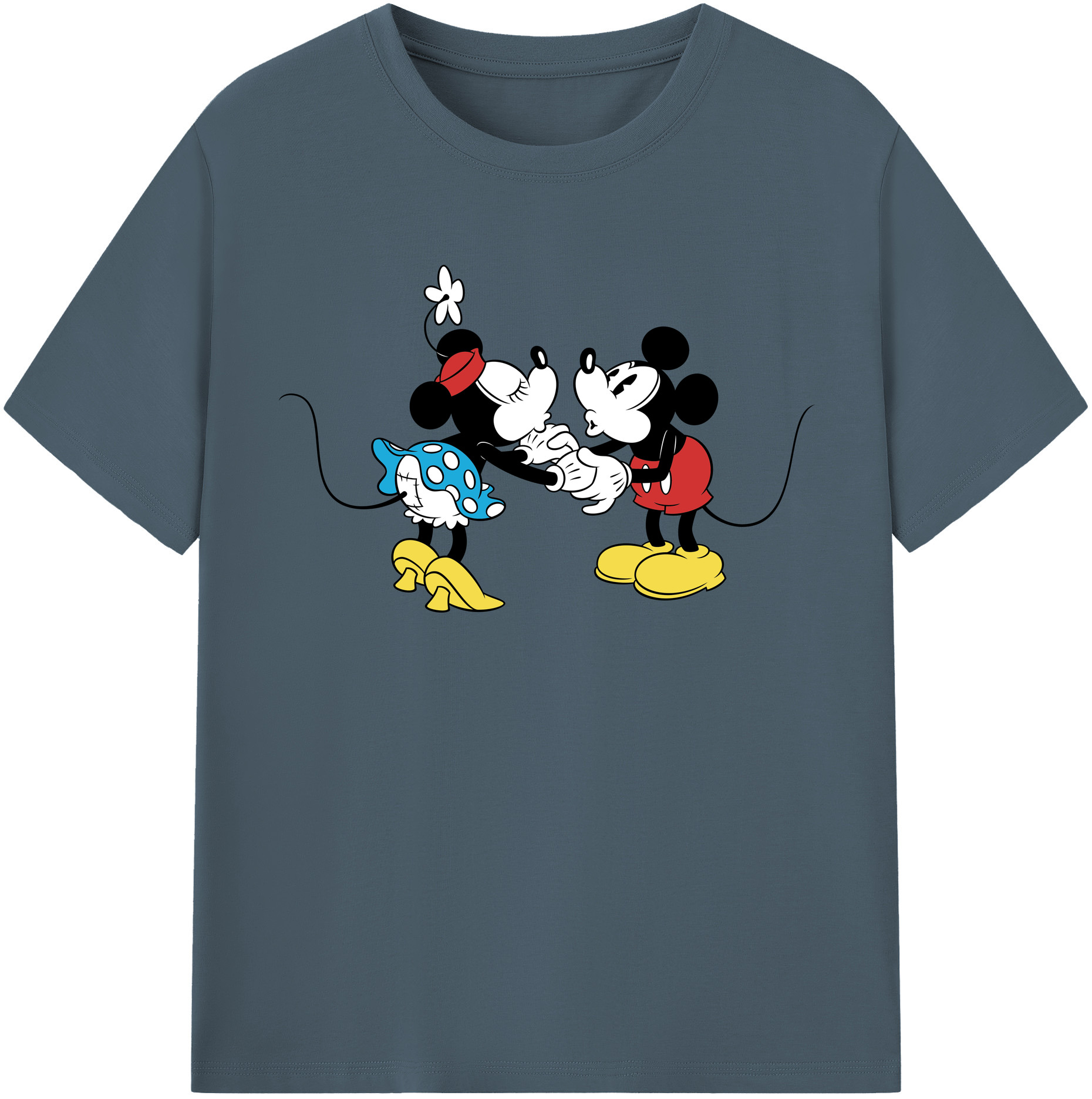 （画像用） ミッキーマウス Mickey Mouse 綿100％半袖Tシャツ（フロントプリント）